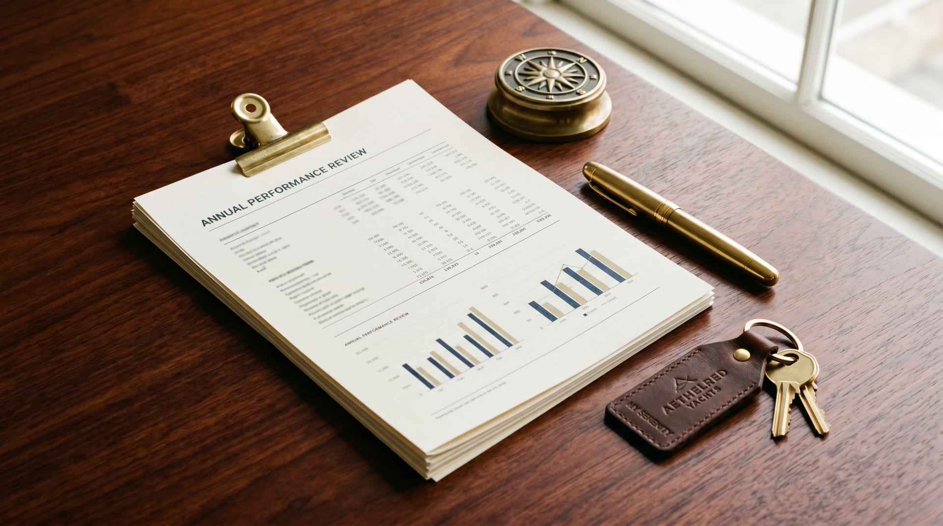 Yacht financing Mallorca — credit documents, stamps and keys
